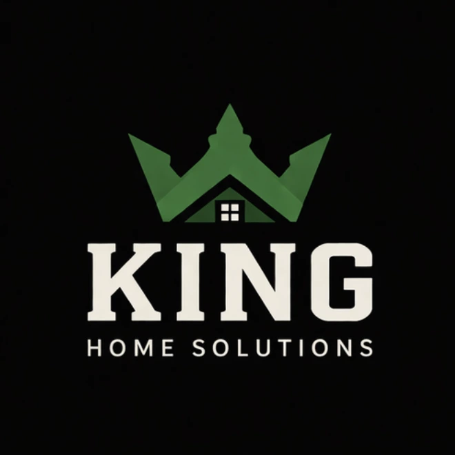 King Home Solutions logo - crown and house icon with business name
