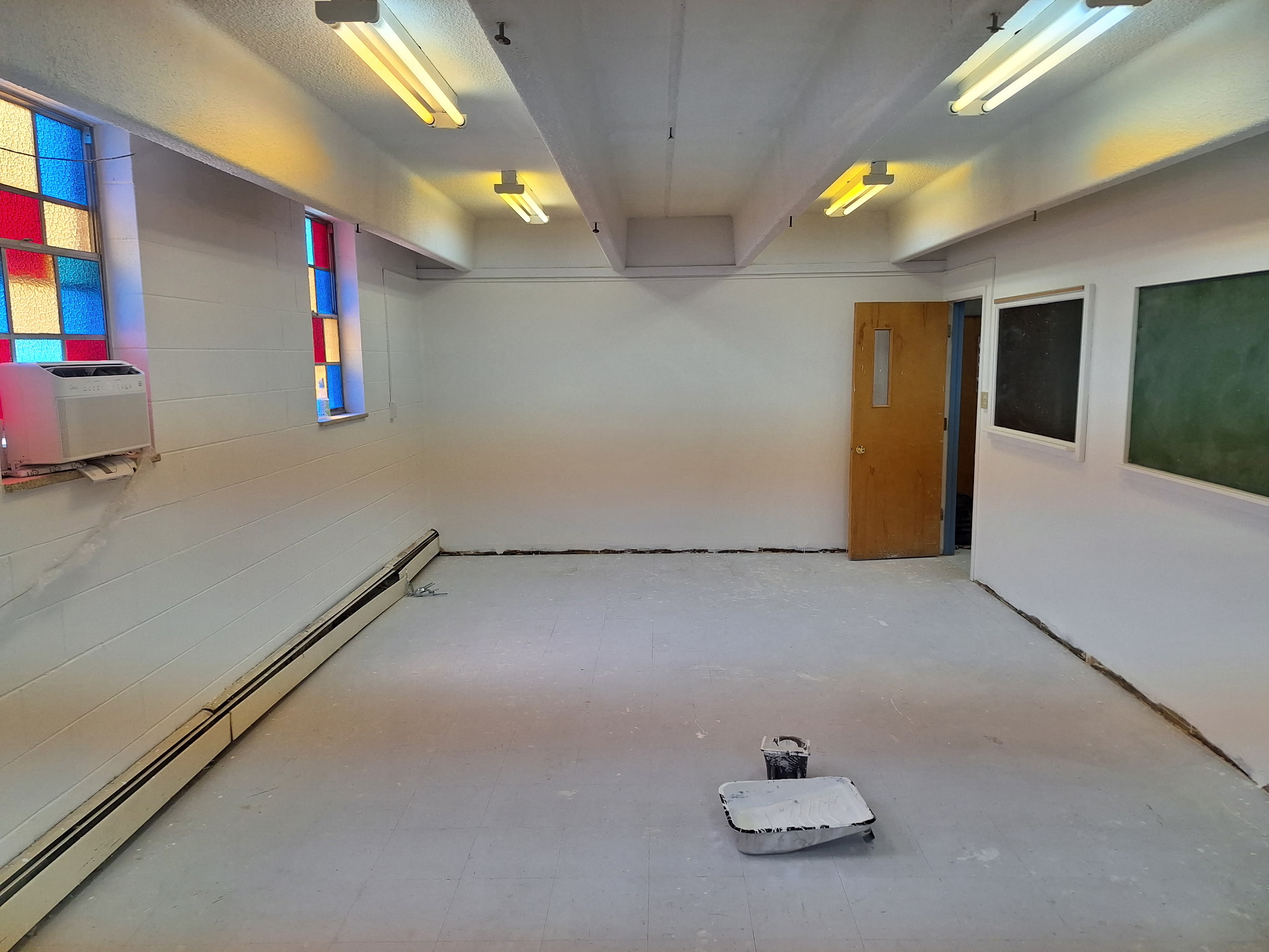 Interior of a private school after renovation by King Home Solutions - fresh paint, clean finish, and professional results